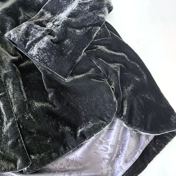 ANTHROPOLOGIE Alessia Velvet Blazer in Gray Green Size XL - Picture 12 of 16